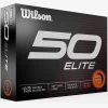 Wilson Staff Wilson 50 Elite Orange Personalized Golf Balls -Pro Golf Shop 2023 wilson 50 elite orange golf balls box itempicture