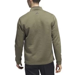 Adidas DWR 1/4 Zip Pullover -Pro Golf Shop adidas 2023 dwr quarter zip pullover olive strata back itempicture