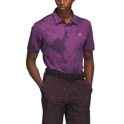 Adidas Flower Mesh Polo 17 Adidas Flower Mesh Polo -Pro Golf Shop adidas 2023 flower mesh polo black lucid fuchsia itempicture