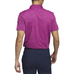 Adidas 23 Textured Jacquard Polo -Pro Golf Shop adidas 2023 textured jacquard polo lucid fuchsia back itempicture