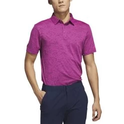 Adidas 23 Textured Jacquard Polo -Pro Golf Shop adidas 2023 textured jacquard polo lucid fuchsia front itempicture