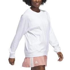 Adidas Women's Made With Nature Sweatshirt -Pro Golf Shop adidas 2023 womens made with nature sweatshirt white side itempicture