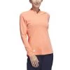 Adidas Women's Ultimate365 Quarter Zip Long Sleeve Mock -Pro Golf Shop adidas 23 womens ultimate365 quarter zip long sleeve mock coral fusion itempicture