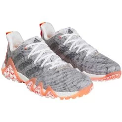 Adidas Codechaos 22 Golf Shoes White/Grey Six/Solar Red -Pro Golf Shop adidas codechaos 22 golf shoes white grey six solar red front itempicture