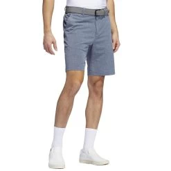 Adidas Crosshatch 9-Inch Shorts -Pro Golf Shop adidas crosshatch 9 inch shorts crew navy model front itempicture