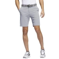 Adidas Crosshatch 9-Inch Shorts -Pro Golf Shop adidas crosshatch 9 inch shorts grey three model front itempicture