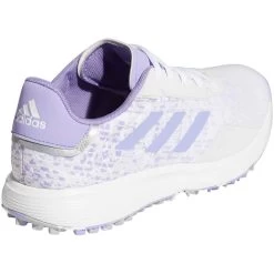 Adidas Juniors S2G Spikeless Golf Shoes White/Almost Lime/Light Purple -Pro Golf Shop adidas juniors s2g spikeless golf shoes white almost lime light purple gv9787 back itempicture