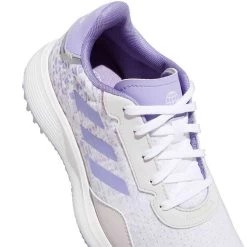 Adidas Juniors S2G Spikeless Golf Shoes White/Almost Lime/Light Purple -Pro Golf Shop adidas juniors s2g spikeless golf shoes white almost lime light purple gv9787 lace detail itempicture