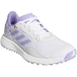 Adidas Juniors S2G Spikeless Golf Shoes White/Almost Lime/Light Purple -Pro Golf Shop adidas juniors s2g spikeless golf shoes white almost lime light purple gv9787 toe itempicture