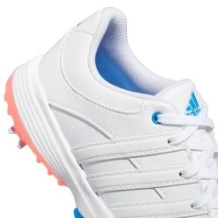 Adidas Juniors Tour360 Infinity Golf Shoes White/Iron/Blue Rush -Pro Golf Shop adidas juniors tour360 infinity golf shoes white iron blue rush gv9665 heel detail itempicture