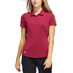 Adidas 2021 Women's Ultimate365 Solid Polo -Pro Golf Shop adidas s21 womens ultimate365 solid short sleeve polo legacy burgundy itempicture