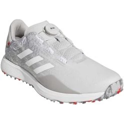 Adidas S2G Spikeless BOA Golf Shoes Grey Two/White/Grey Three -Pro Golf Shop adidas s2g spikeless golf shoes grey two white grey three gv9786 front itempicture