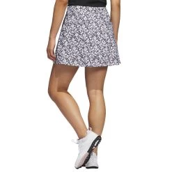 Adidas Women's Printed 16 Inch Skort -Pro Golf Shop adidas ss23 womens printed 16 inch skort black white back itempicture