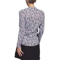 Adidas Women's Ultimate365 Print Pullover -Pro Golf Shop adidas ss23 womens ultimate365 print pullover black white back itempicture