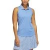 Adidas Women's Ultimate365 Printed Sleeveless Polo -Pro Golf Shop adidas ss23 womens ultimate365 printed sleeveless polo blue fusion itempicture