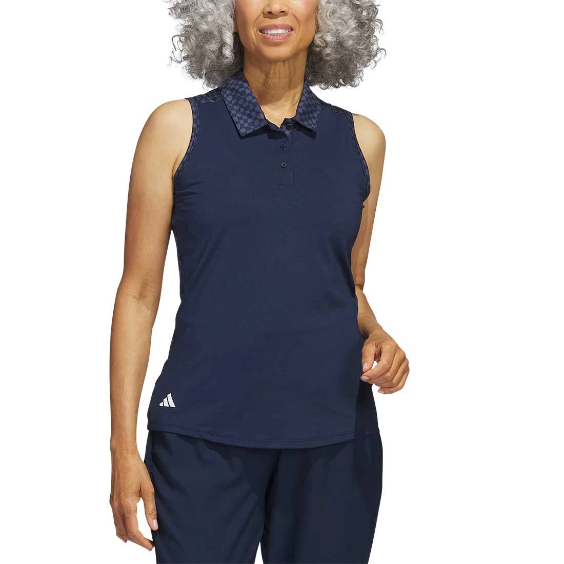 Adidas Women's Ultimate365 Printed Sleeveless Polo 4 Adidas Women's Ultimate365 Printed Sleeveless Polo - Image 2