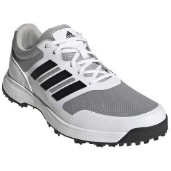 Adidas Tech Response SL Golf Shoes White/Black -Pro Golf Shop adidas tech response sl golf shoes white black angle itempicture