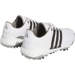 Adidas Tour360 22 Boost Golf Shoes White/Black/Silver -Pro Golf Shop adidas tour360 boost 22 golf shoes white black silver back itempicture