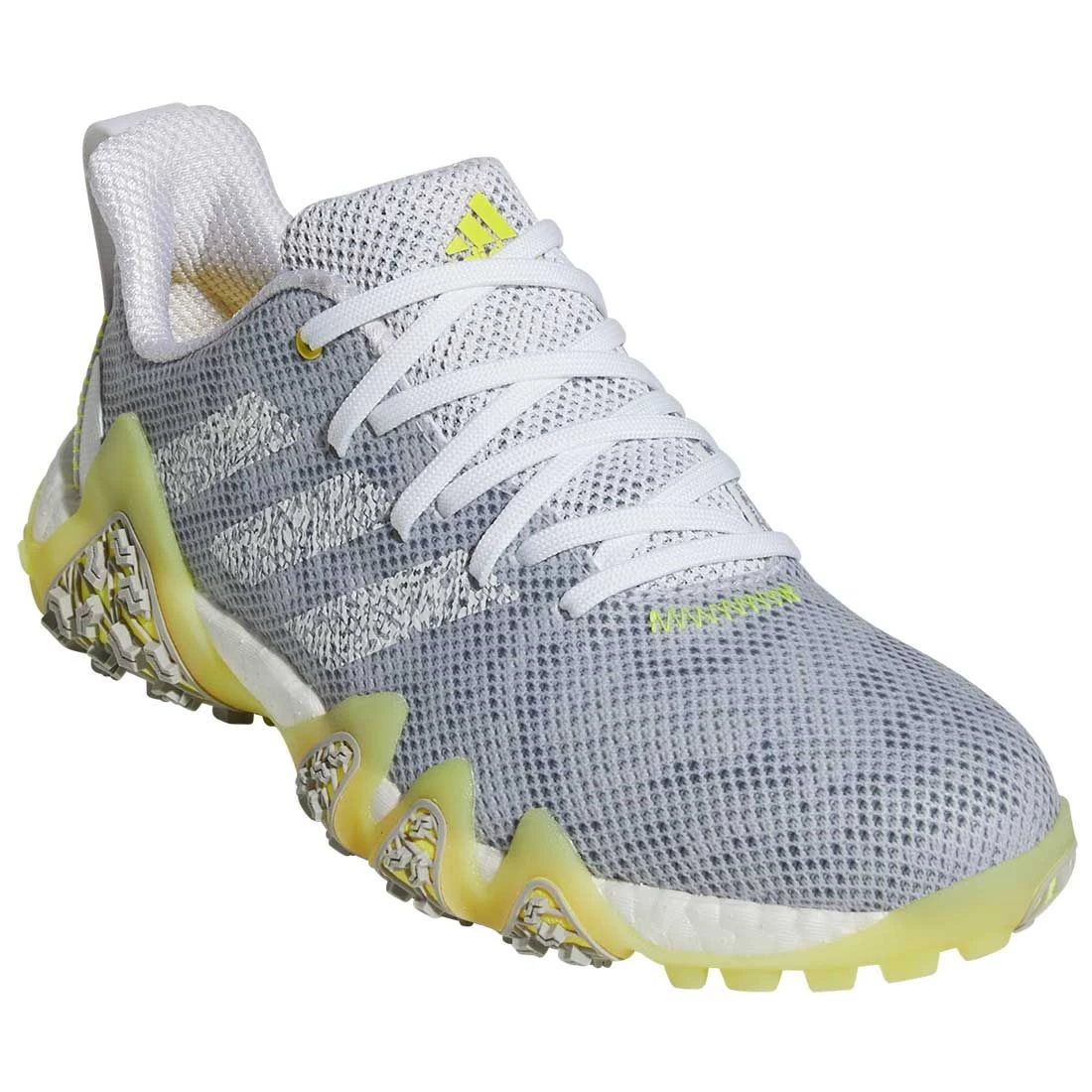 Adidas Women's Codechaos 22 Golf Shoes White/White/Beam Yellow 5 Adidas Women's Codechaos 22 Golf Shoes White/White/Beam Yellow - Image 3