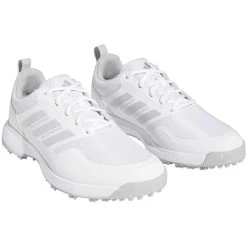 Adidas Women's Tech Response 3.0 SL Golf Shoes White/Grey Two/Silver -Pro Golf Shop adidas womens tech response 3 0 sl golf shoes white grey silver front itempicture