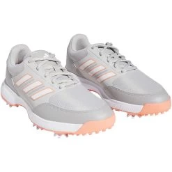 Adidas Women's Tech Response 3.0 Golf Shoes Grey Two/White/Coral Fusion -Pro Golf Shop adidas womens tech response 3 golf shoes grey two white coral fusion front itempicture
