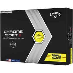 Callaway Chrome Soft X Triple Track Yellow Personalized Golf Balls