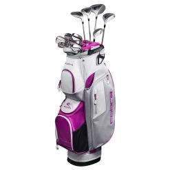 Cobra Women's Fly-XL Complete Set Silver/Plum W/ Cart Bag