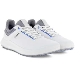 Ecco Golf Core Golf Shoes White/Silver -Pro Golf Shop ecco golf core golf shoes white silver pair itempicture