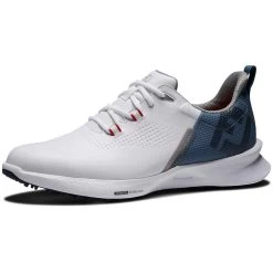 FootJoy FJ Fuel Golf Shoes White/Blue Fog/Red -Pro Golf Shop footjoy fj fuel golf shoes white blue fog red 55441 toe itempicture