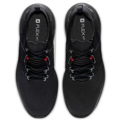 FootJoy Flex XP Golf Shoes Black/Red Knit -Pro Golf Shop footjoy flex xp golf shoes black red top itempicture