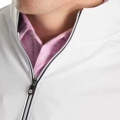 FootJoy Half Zip Pullover -Pro Golf Shop footjoy half zip pullvoer white detail itempicture