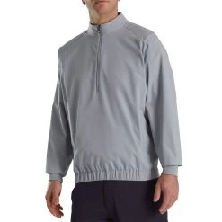 FootJoy Half Zip Windshirt -Pro Golf Shop footjoy half zip windshirt grey front itempicture
