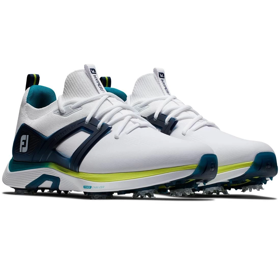 FootJoy HyperFlex Golf Shoes White/Navy/Lime 7 FootJoy HyperFlex Golf Shoes White/Navy/Lime - Image 5