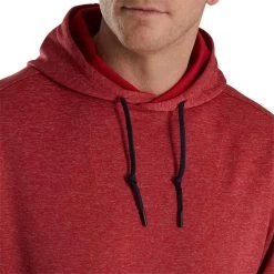 FootJoy Lightweight Hoodie -Pro Golf Shop footjoy lightweight hoodie heather crimson detail itempicture