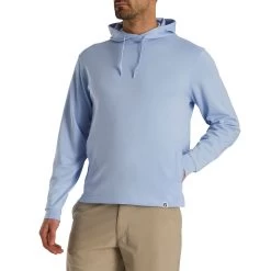 FootJoy Lightweight Hoodie -Pro Golf Shop footjoy lightweight hoodie heather sky front itempicture