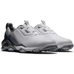 FootJoy Tour Alpha Golf Shoes White/Grey/Blue -Pro Golf Shop footjoy tour alpha golf shoes white grey blue pair itempicture