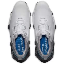 FootJoy Tour Alpha Golf Shoes White/Grey/Blue -Pro Golf Shop footjoy tour alpha golf shoes white grey blue top itempicture