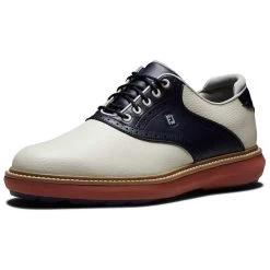 FootJoy Traditions SL Golf Shoes Cream/Navy -Pro Golf Shop footjoy traditions sl golf shoes cream navy 57925 toe itempicture