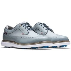 FootJoy Traditions Wing Tip Golf Shoes Grey/Navy/Red -Pro Golf Shop footjoy traditions wing tip golf shoes grey navy red pair itempicture