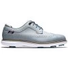 FootJoy Traditions Wing Tip Golf Shoes Grey/Navy/Red -Pro Golf Shop footjoy traditions wing tip golf shoes grey navy red profile itempicture