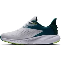 FootJoy Women's Flex XP Golf Shoes White/Teal -Pro Golf Shop footjoy women s flex xp golf shoes white teal 95423 side itempicture