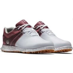 FootJoy Women's Pro SL Sport Golf Shoes White/Burgundy -Pro Golf Shop footjoy women s pro sl sport golf shoes white burgundy 98163 pair itempicture