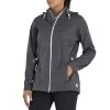 FootJoy Women's HydroKnit Rain Jacket -Pro Golf Shop footjoy womens hydroknit rain jacket charcoal front itempicture
