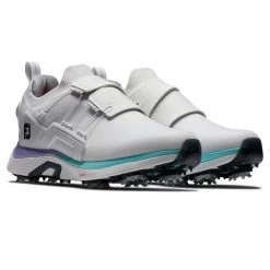 FootJoy Women's HyperFlex BOA Golf Shoes White/Purple -Pro Golf Shop footjoy womens hyperflex boa golf shoes white purple 98170 pair itempicture