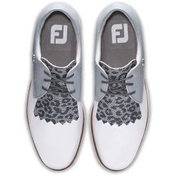 FootJoy Women's Sport Retro Golf Shoes White/Light Grey -Pro Golf Shop footjoy womens sport retro golf shoes white light grey top itempicture