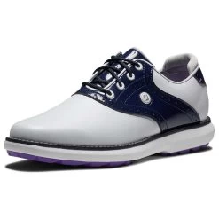 FootJoy Women's Traditions SL Golf Shoes White/Navy -Pro Golf Shop footjoy womens traditions sl golf shoes white navy 97899 toe itempicture
