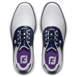 FootJoy Women's Traditions SL Golf Shoes White/Navy -Pro Golf Shop footjoy womens traditions sl golf shoes white navy 97899 top itempicture