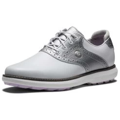 FootJoy Women's Traditions SL Golf Shoes White/Silver 11 FootJoy Women's Traditions SL Golf Shoes White/Silver -Pro Golf Shop footjoy womens traditions sl golf shoes white silver 97897 toe itempicture
