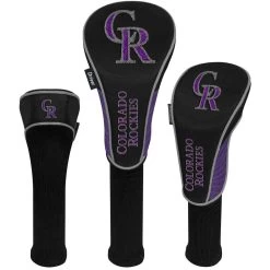 Team Effort MLB Set Of 3 Headcovers -Pro Golf Shop mcarthur sports mlb set of 3 headcovers colorado rockies