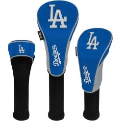 Team Effort MLB Set Of 3 Headcovers -Pro Golf Shop mcarthur sports mlb set of 3 headcovers los angeles dodgers
